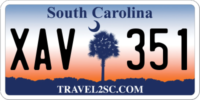 SC license plate XAV351