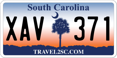 SC license plate XAV371