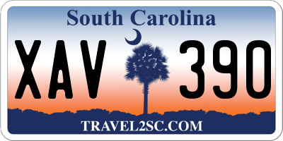 SC license plate XAV390