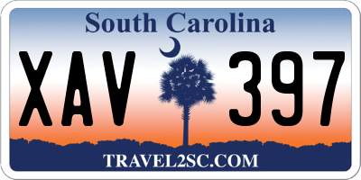 SC license plate XAV397