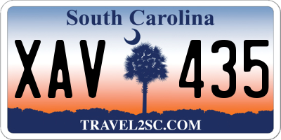SC license plate XAV435