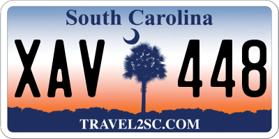 SC license plate XAV448