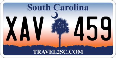 SC license plate XAV459
