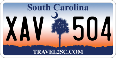 SC license plate XAV504