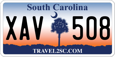 SC license plate XAV508
