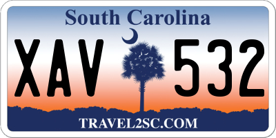 SC license plate XAV532