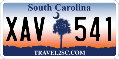 SC license plate XAV541
