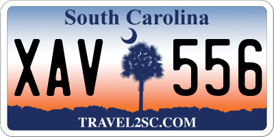 SC license plate XAV556