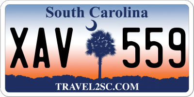 SC license plate XAV559