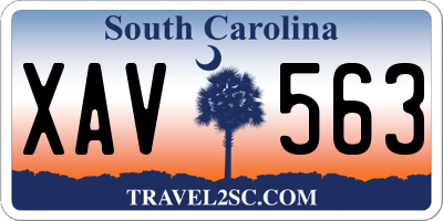 SC license plate XAV563