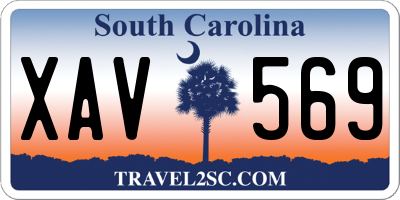 SC license plate XAV569