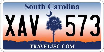 SC license plate XAV573