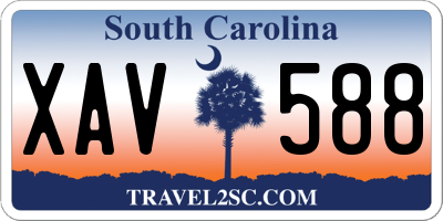 SC license plate XAV588