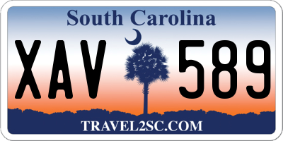 SC license plate XAV589