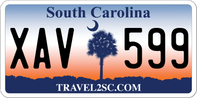 SC license plate XAV599