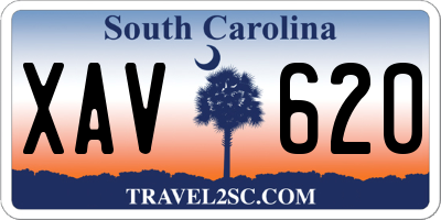 SC license plate XAV620