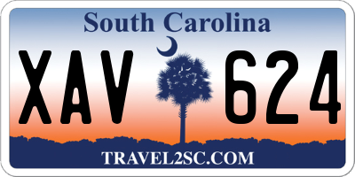 SC license plate XAV624
