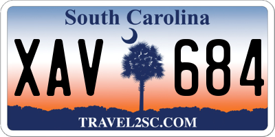 SC license plate XAV684