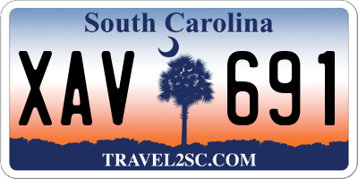 SC license plate XAV691