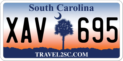 SC license plate XAV695