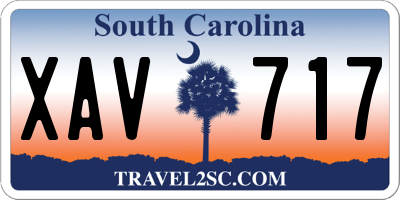 SC license plate XAV717