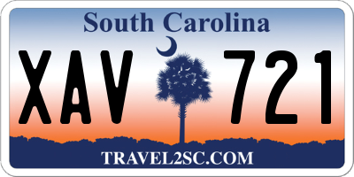 SC license plate XAV721