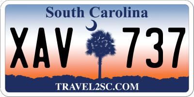 SC license plate XAV737