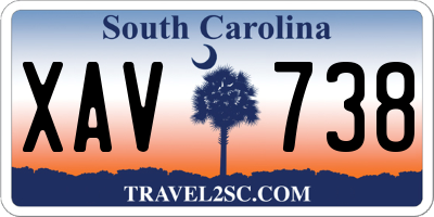 SC license plate XAV738