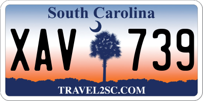 SC license plate XAV739