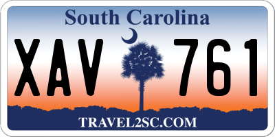 SC license plate XAV761
