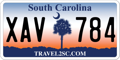 SC license plate XAV784