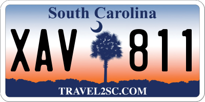 SC license plate XAV811