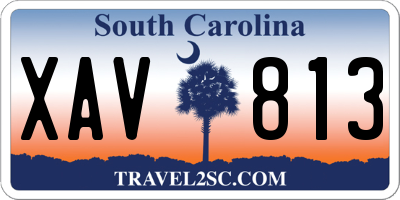 SC license plate XAV813
