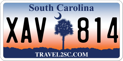 SC license plate XAV814