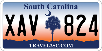 SC license plate XAV824