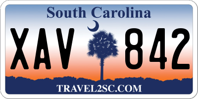 SC license plate XAV842