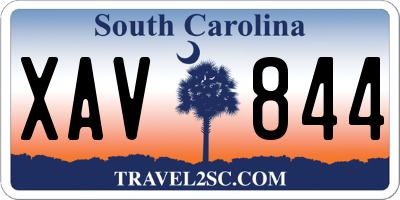 SC license plate XAV844