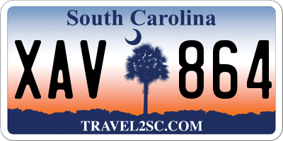 SC license plate XAV864