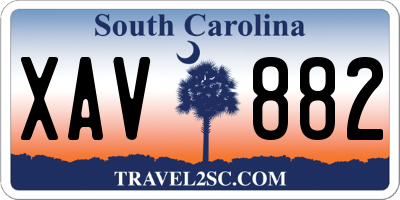 SC license plate XAV882