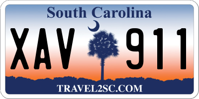 SC license plate XAV911