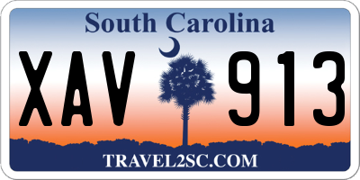 SC license plate XAV913