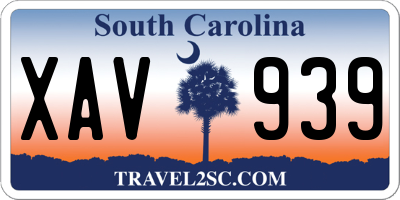 SC license plate XAV939