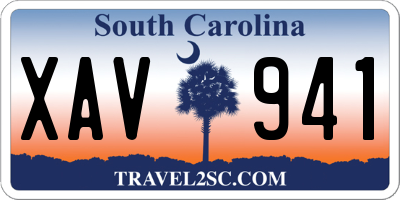 SC license plate XAV941