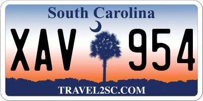 SC license plate XAV954