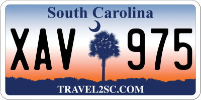 SC license plate XAV975