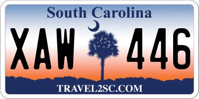SC license plate XAW446