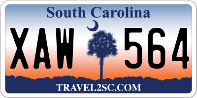 SC license plate XAW564