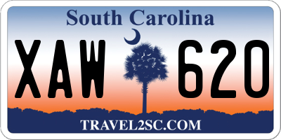 SC license plate XAW620