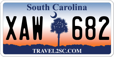 SC license plate XAW682