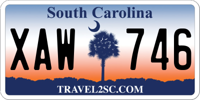 SC license plate XAW746